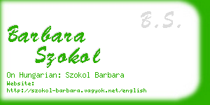 barbara szokol business card